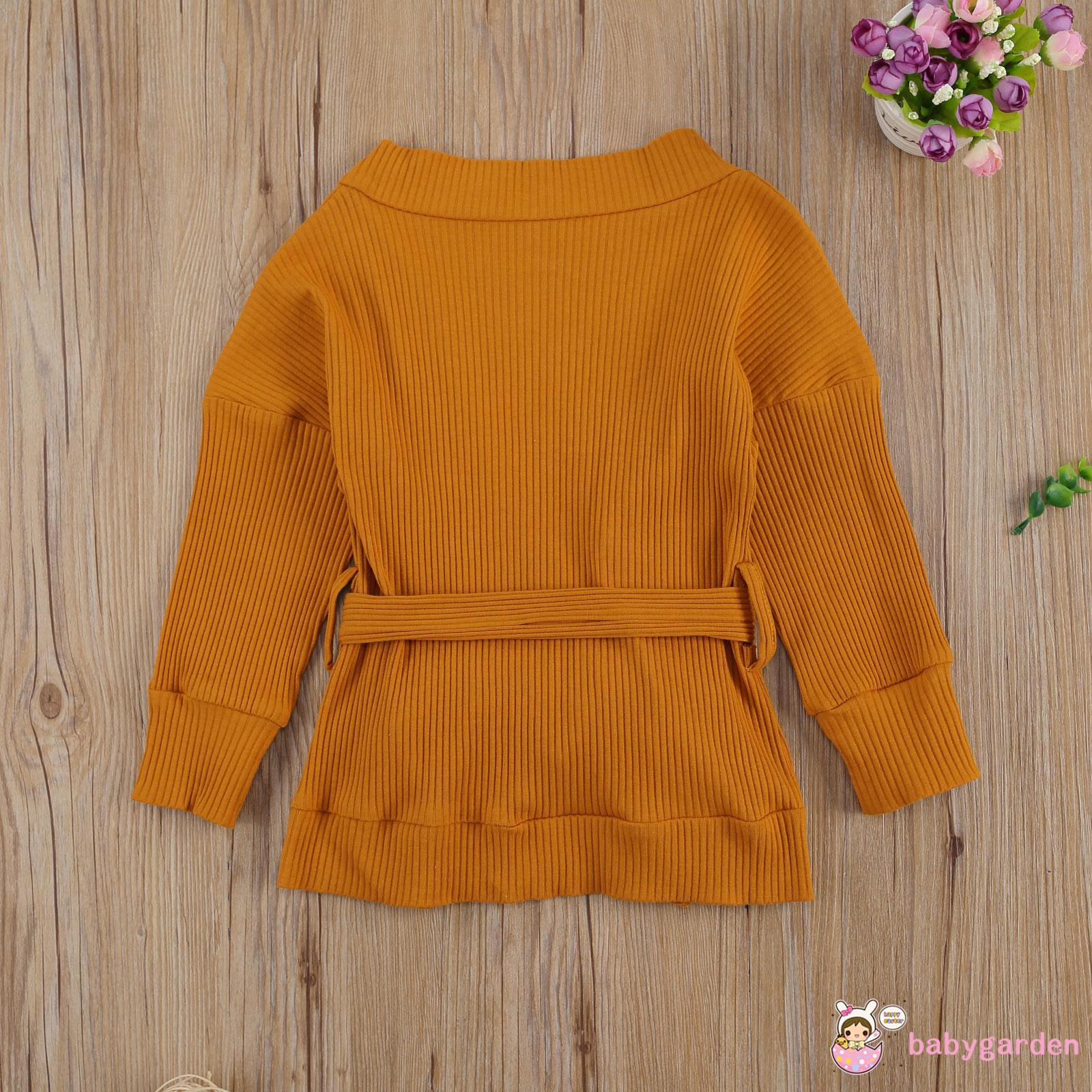 Áo Khoác Cardigan Dệt Kim Tay Dài Cho Bé Gái