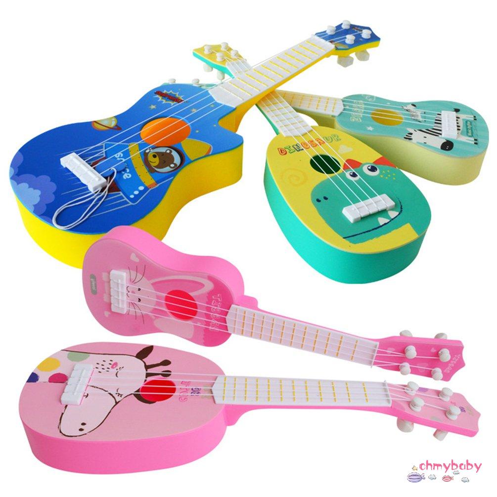 【OMB】 Children Trumpet Simulation Ukulele Four-string Playable Musical Toys