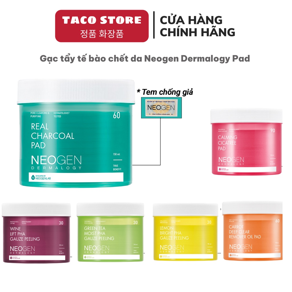 Pad Tẩy Da Chết Dưỡng Da Se Khít Lỗ Chân Lông Neogen Dermalogy Pad 150ml