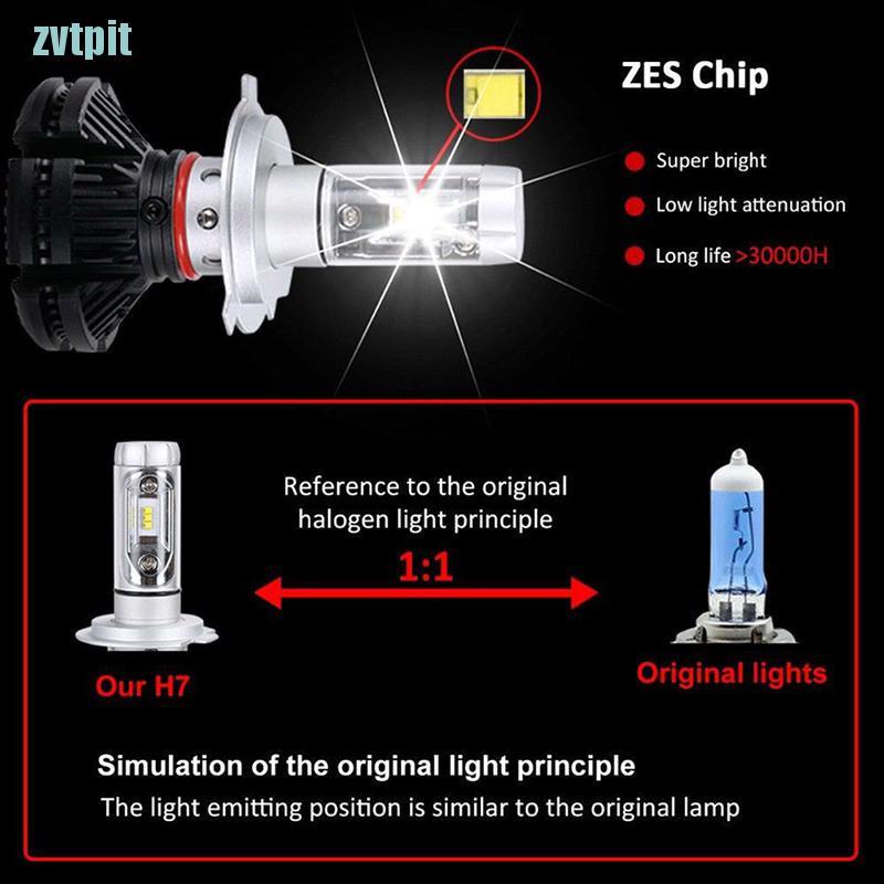 [ZVT] 2PCS X3 H4 100W 12000LM LED Headlight Turbo Light Bulbs Car Conversion Kit 6000K  PT