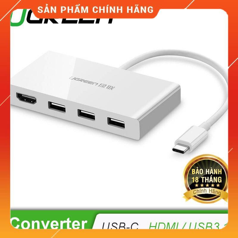 Bộ chuyển đổi USB TypeC sang HDMI và Hub USB 3.1 dài 15cm UGREEN 40374 dailyphukien