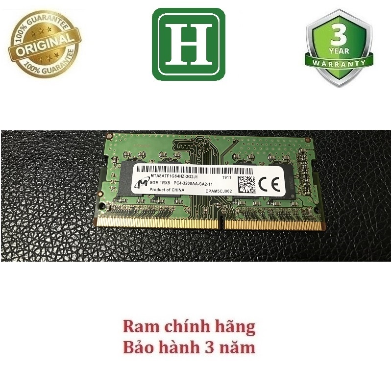 Ram laptop 8GB DDR4 (PC4) bus 3200, chính hãng bảo hành 3 năm