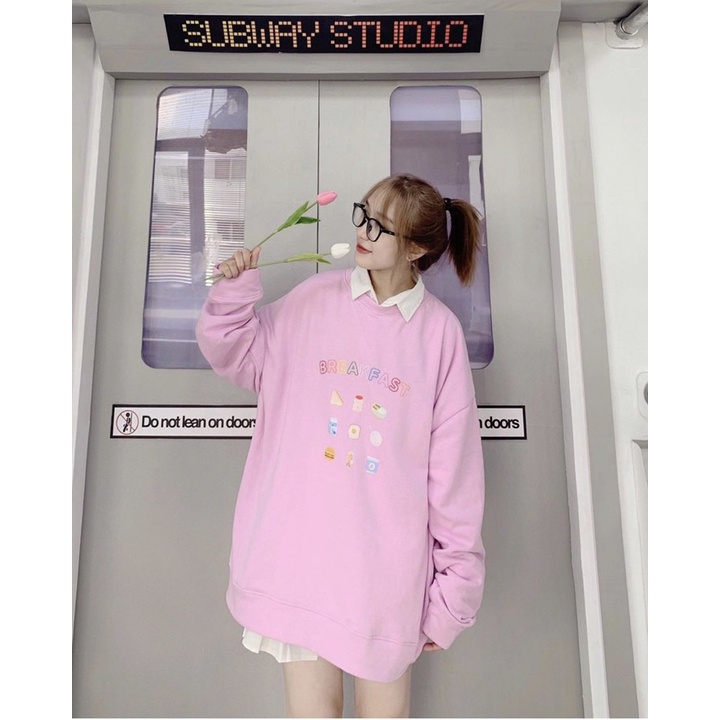 Áo Nỉ Sweater BREAK Cổ Tròn Chất Đẹp Dày Form Oversize Kiểu Dáng Unisex Nam Nữ Form Rộng