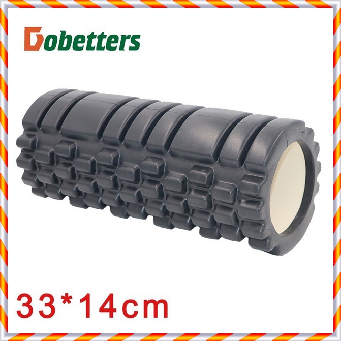 Con lăn giãn cơ gym yoga, massage lưng, thư giãn cơ thể tại nhà ĐenSport size 45 x 13cm