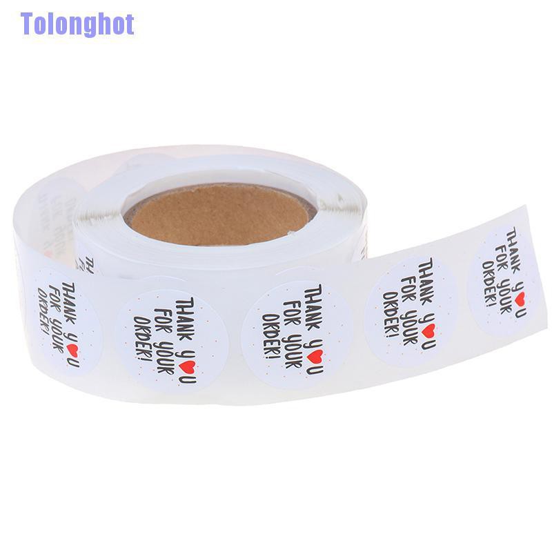 Set 500 Miếng Dán Tròn In Chữ Thank You For Your