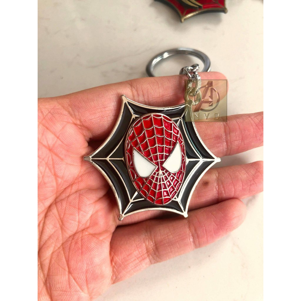 Móc khoá Marvel logo Spiderman xoay mượt