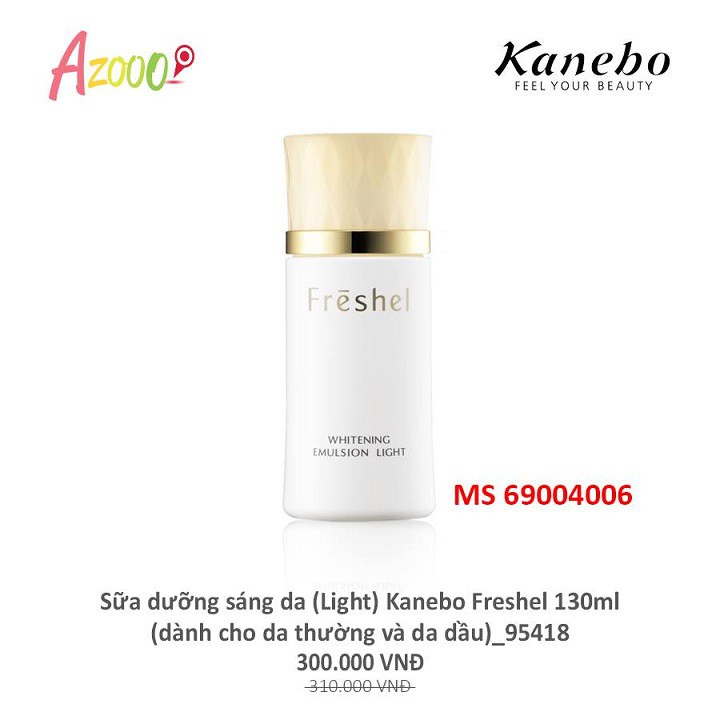 Sữa dưỡng sáng da thường và da dầu Kanebo Freshel 130ml