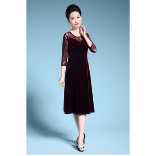 Đầm trung niên cao cấp ( chat nhung)