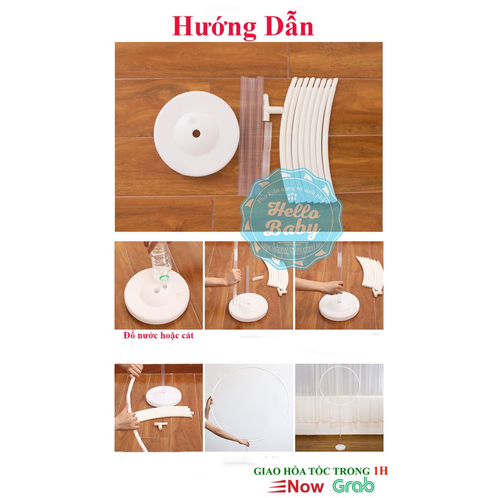 Trụ hình tròn gắn bóng trang trí sinh nhật, sự kiện, decor... (Cao 170cm)