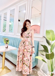 Váy maxi cổ V siêu hót