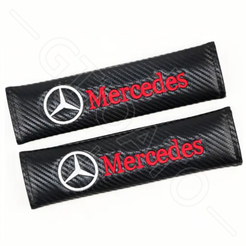 GTIOATO Sợi Carbon DâY Đai An ToàN Ô Tô CàI DâY An ToàN Ô Tô BọC DâY An ToàN Xe HơI Đệm Bọc Dây Đai An Toàn Xe Hơi Phụ KiệN Ô Tô Phụ KiệN Trang Trí Ô Tô Cho Mercedes Benz W204 G63 GLC C200 W205 C300 AMG GLC300 E300 W213 W212