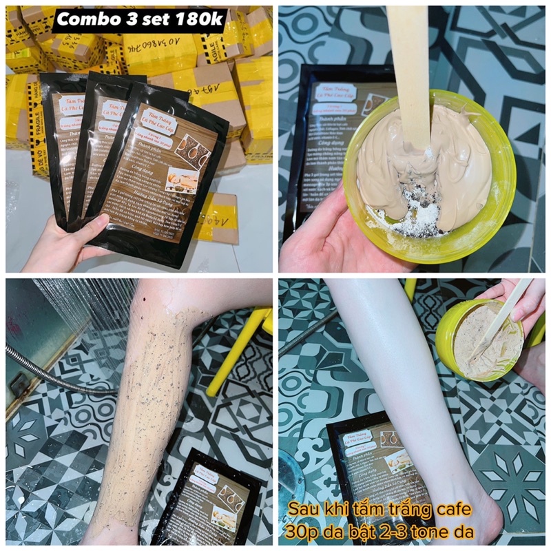 Tắm Trắng Cà Phê Bật Tone Mạnh - Hàng Chuẩn Cao Cấp