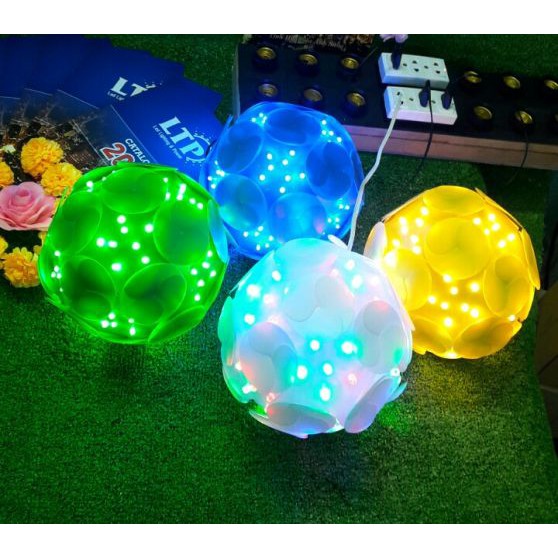 Dây Đèn Led Cầu Banh Hoa Hồng Tròn Đủ Màu Trang Trí Nhà Cửa lễ tết, Noel Siêu Đẹp.