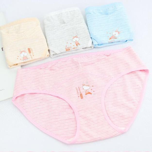 Set 4 quần lót Bầu Sau Sinh cạp chéo cotton CAO CẤP cho bà bầu sinh thường hoặc sinh mổ size từ 43 - 85kg 😍 '