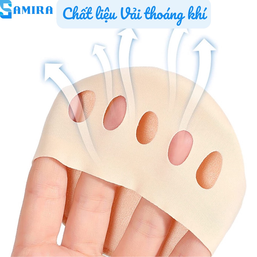 Tất vớ đệm lót xỏ ngón chân mũi bàn chân chống trượt vô hình tiện dụng mang giày cao gót SA12