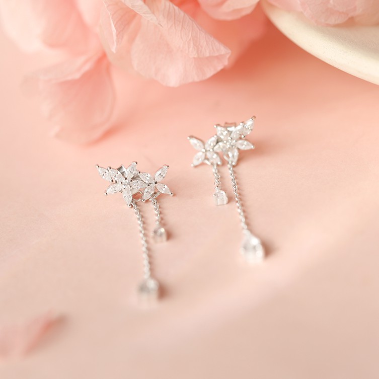 Bông tai mạ bạc 925 đơn giản dễ thương cho nữ