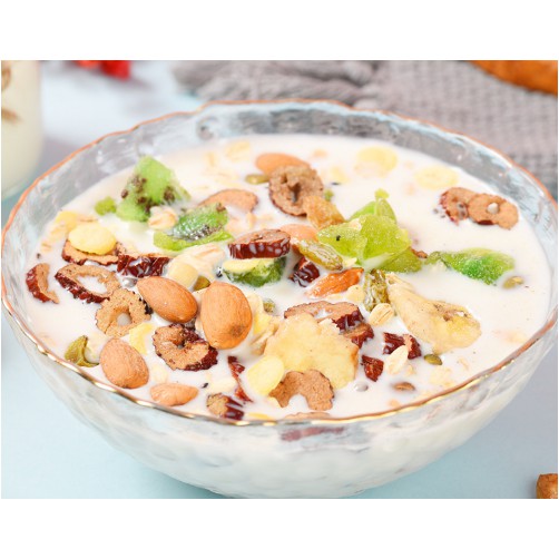 [GÓI XANH] Ngũ Cốc Hoa Quả Hạt Trái Cây Sấy Khô Oatmeal Yến Mạch Meizhoushike 500G - Ngũ Cốc Ăn Kiêng Giảm Cân Kivo