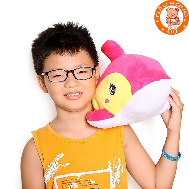 Gấu bông cá heo hồng size 50cm