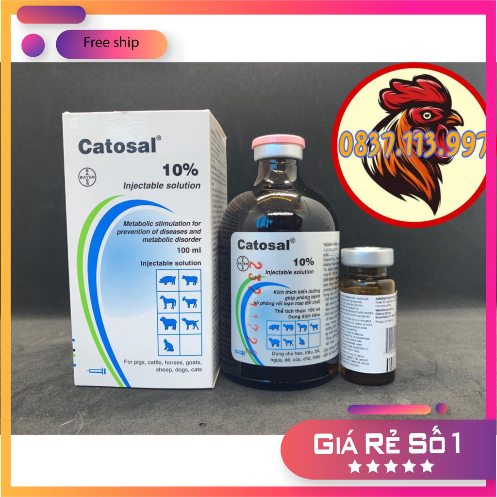 CATOSAL TĂNG CƯỜNG SỨC KHỎE CHO CHÓ, MÈO , GÀ ĐÁ CHAI LẺ 10ML