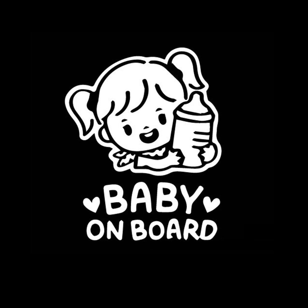 Decal dán trang trí in chữ " Baby on Board " cho xe hơi