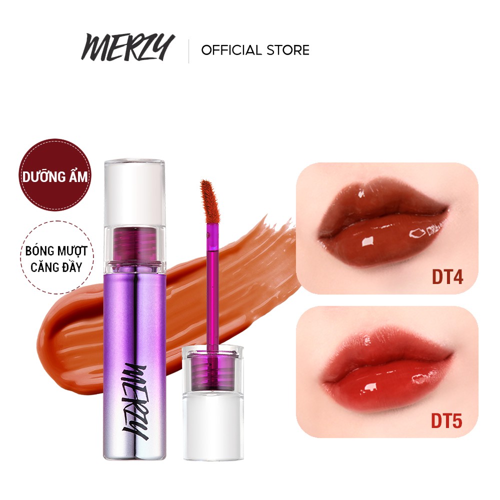 Son tint bóng siêu lì cho đôi môi căng mọng Merzy Aurora Dewy Tint 5.5g