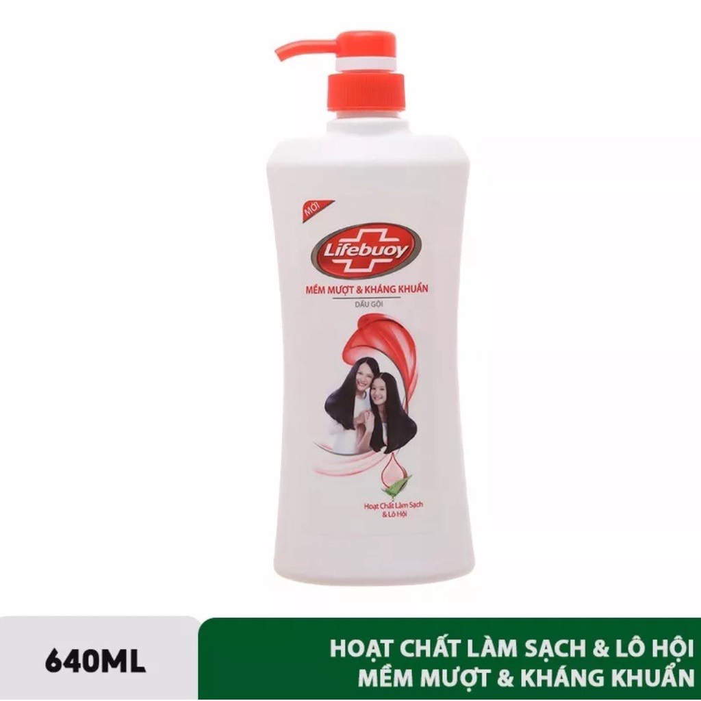 Dầu gội Lifebuoy 640g, tặng kem sữa tắm 200g