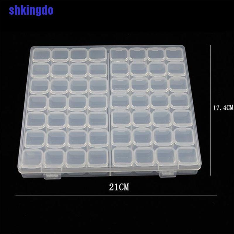 Hộp đựng phụ kiện thêu/làm tranh đính đá có 56 ngăn an toàn tiện dụng