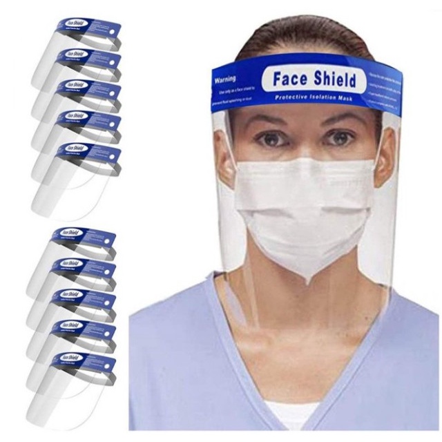 [BÁN BUÔN GIÁ BÁN LẺ] Face Shield  màng nhựa chắn giọt bắn ngăn chặn tiếp xúc, trong suốt chống bám nước