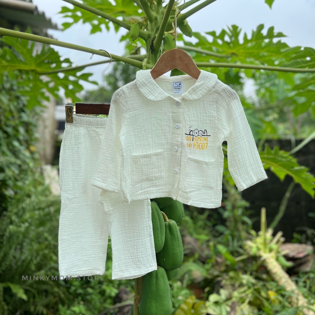 Pijama Bộ Quần Áo Dài Tay Thu Đông Cho Bé