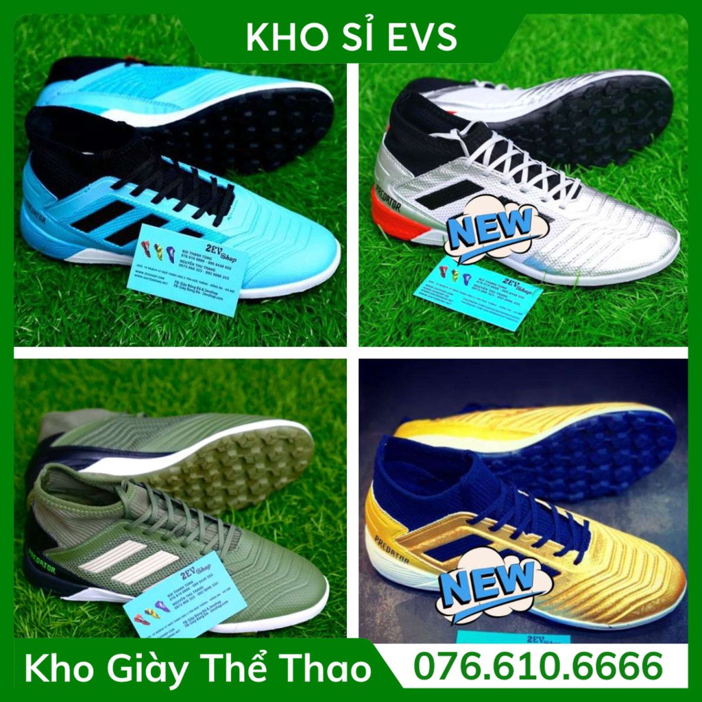 Giày Đá Bóng 𝗧𝗙 𝗔𝗱𝗶.𝗱𝗮𝘀 𝗣𝗿𝗲𝗱𝗮𝘁𝗼𝗿 𝟭𝟵 Cổ Chun Đủ Màu - Rẻ Vô Địch