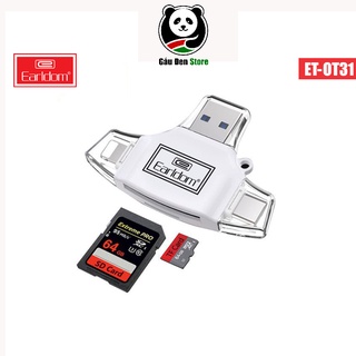 Đầu đọc thẻ 4 trong 1 ( ,Type-C,Android,USB) cho thẻ MicroSD và SD Earldom ET-OT31