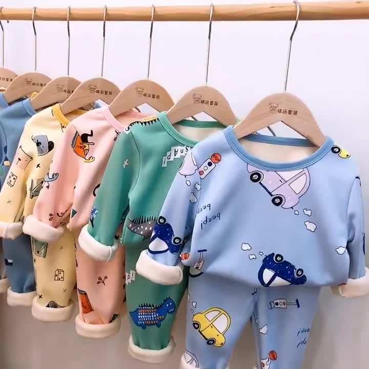 Bộ nỉ bông dày dặn họa tiết thời trang cho bé trai,bé gái phiên bản mùa đông từ 6 đến 15kg