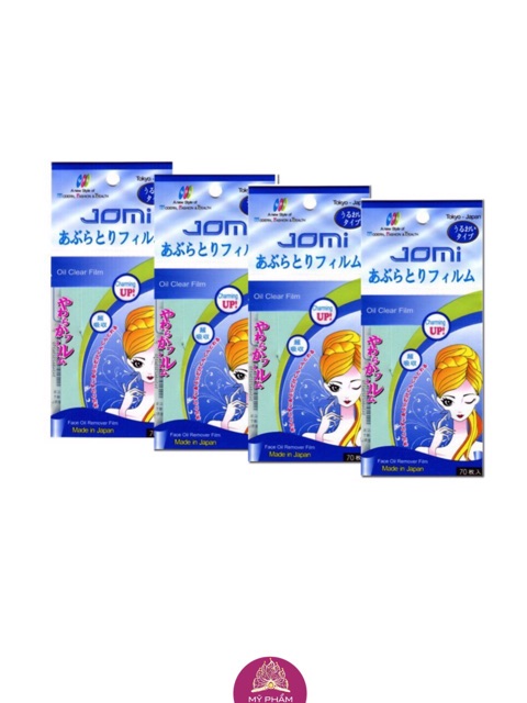 [Chính Hãng] Combo 4 Gói Thấm Dầu Jomi Oil Clear Film 70 tờ