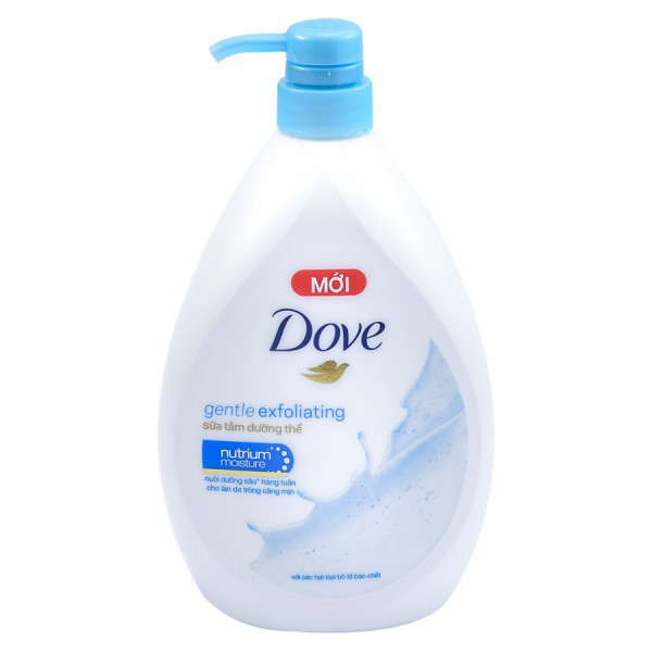 E - Sữa Tắm Dove Tẩy Tế Bào Chết Dịu Nhẹ 900G