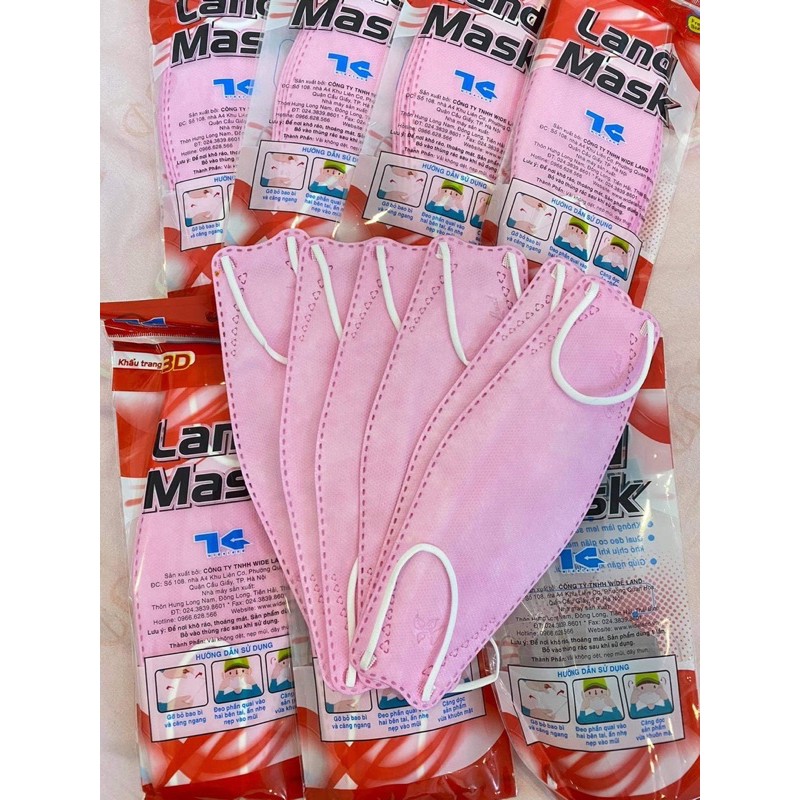 Khẩu trang hàn quốc landmaks 3d kf94 - HỒNG (gói 6c) | BigBuy360 - bigbuy360.vn