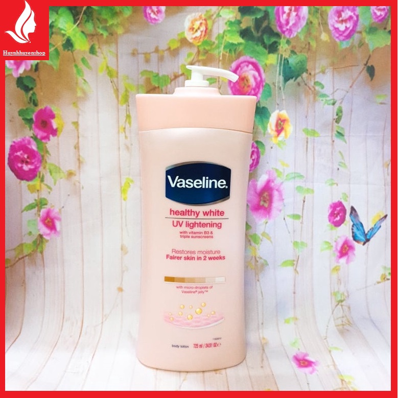 Sữa dưỡng thể Vaseline Healthy White UV Lightening Body Lotion chai lớn 725ml