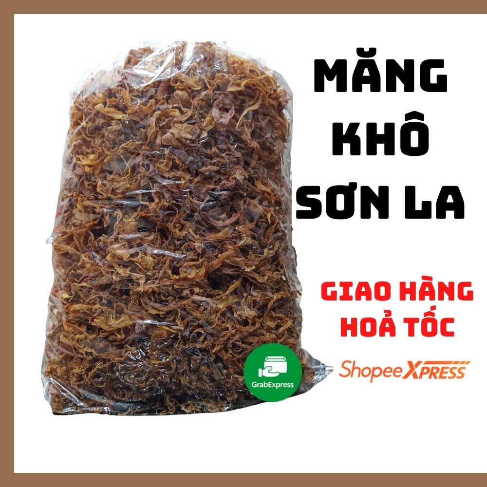Măng khô Tây Bắc - Măng nứa sợi của dân tộc Thái Sơn La thơm đặc trưng vị núi rừng Tây Bắc - túi 500gam, 1kg