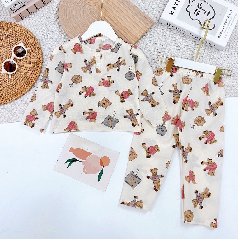 Bộ đũi xốp dài tay cho bé trai và gái từ 8-20kg