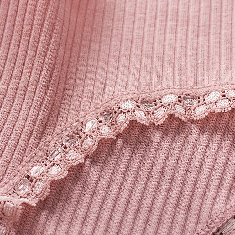 Quần lót cotton tăm tre kháng khuẩn viền ren điệu đà