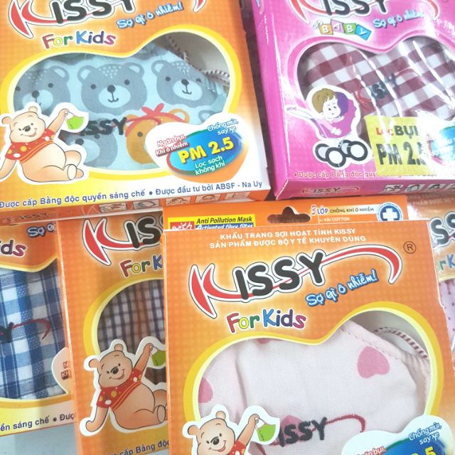 Khẩu trang vải Kissy cho bé lọc bụi PM2.5 - Đông Anh Pharma