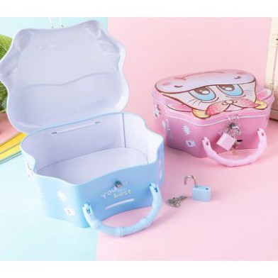 Két sắt mini tiết kiệm tiền hình con bò sữa cho bé (1226KSM)