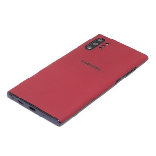 Ốp dán da Galaxy Note 10 plus - Da thật nhập khẩu cao cấp (Đỏ Mịn)