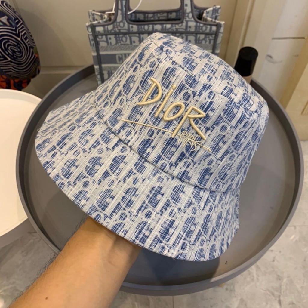 GUCCI Nón Tai Bèo Dior Họa Tiết Rằn Ri Cá Tính Chống Nắng Cho Nam Nữ