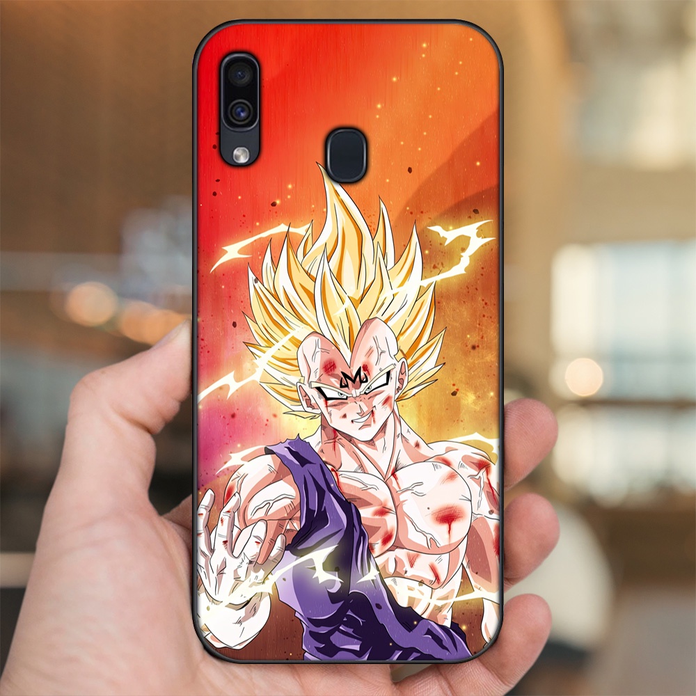 Ốp lưng Samsung A20, A30, A40, M20 viền đen in hình Vegeta Dragon Ball