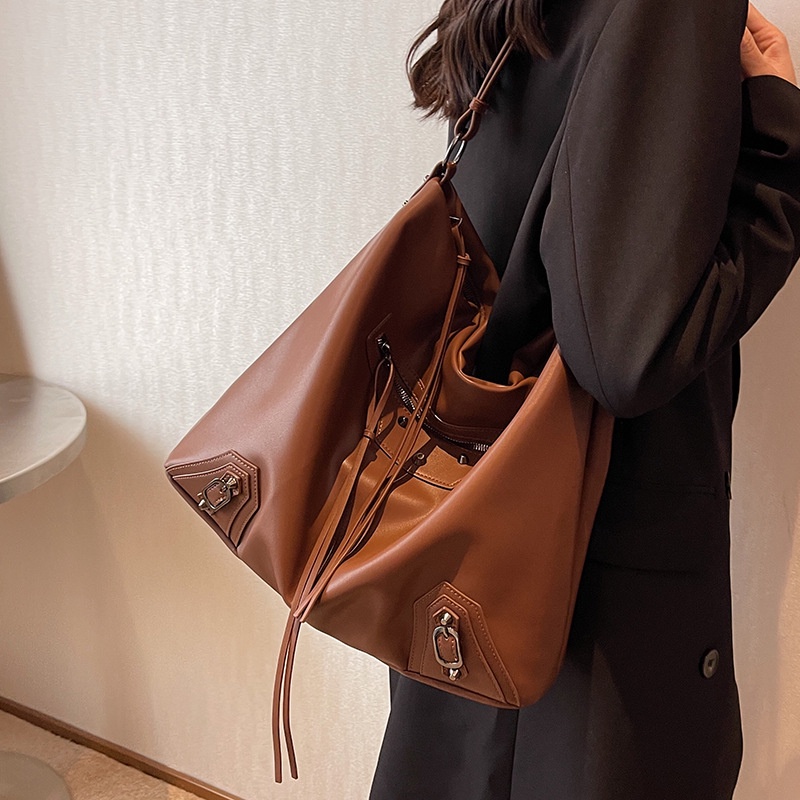 Túi đeo vai IELGY mềm mại sức chứa lớn dễ phối đồ thời trang cho nữ