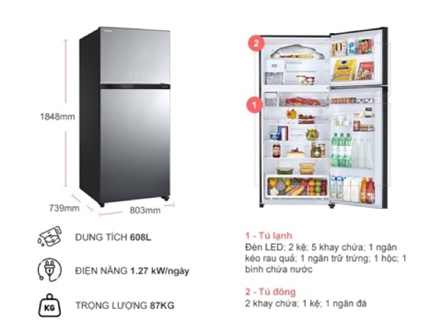 Tủ lạnh Toshiba Inverter 608 lít GR-AG66VA(X)(Miễn phí giao tại HCM-ngoài tỉnh liên hệ shop)