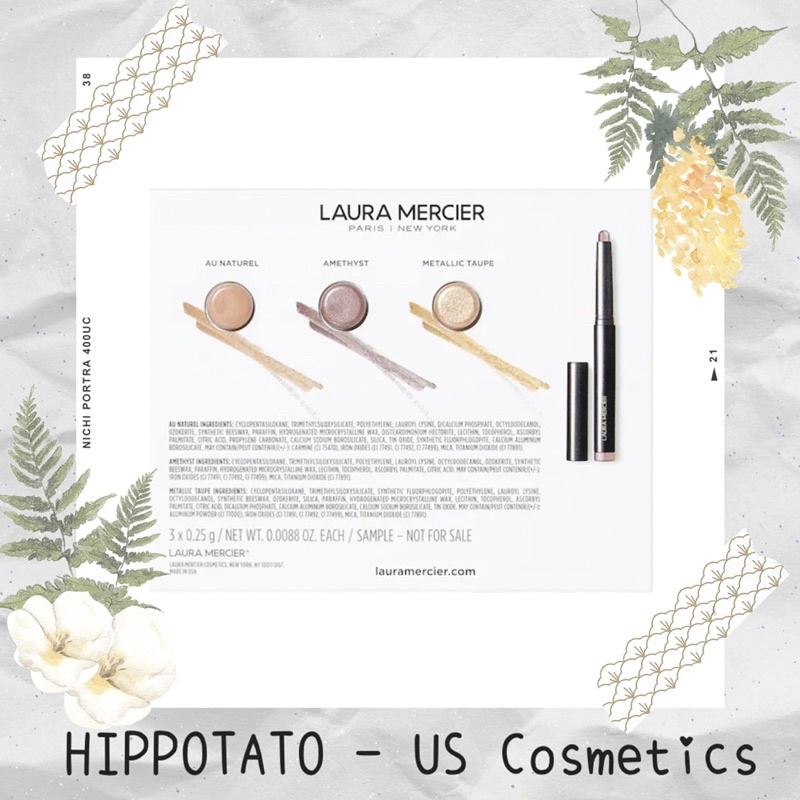 🌹 Laura Mercier Caviar Stick Eye Color Sample - Mẫu thử Màu mắt dạng kem thỏi 3 màu