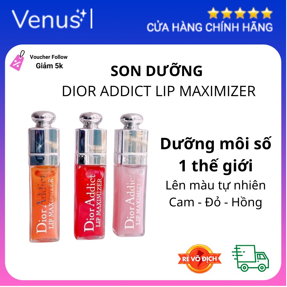 Son Dưỡng Môi Dior Addict Lip Maximizer Mini 2ml Chính Hãng Giúp Giữ Độ Ẩm, Căng Bóng Môi