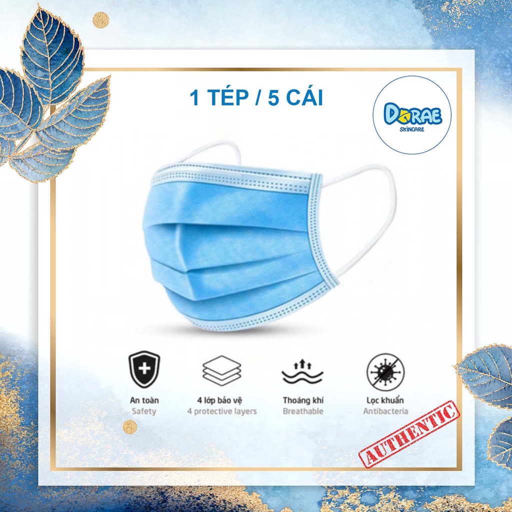 ✅[Chính hãng Tenamyd] Khẩu trang y tế cao cấp 4 lớp Tenamyd màu xanh xuất khẩu