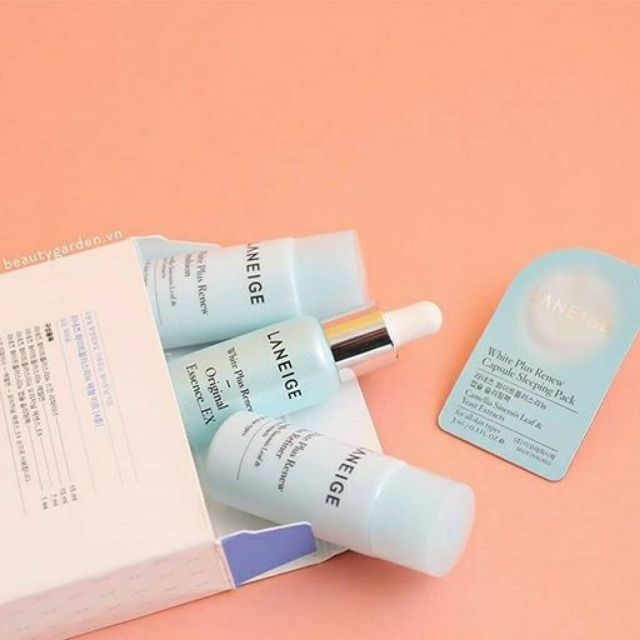 Bộ trial kit dưỡng trắng da laneige 4 món